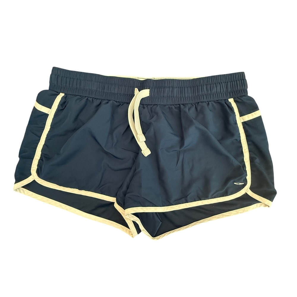 C9 by Champion Womens Navy Blue Running Shorts XL White Trim Dolphin Hem